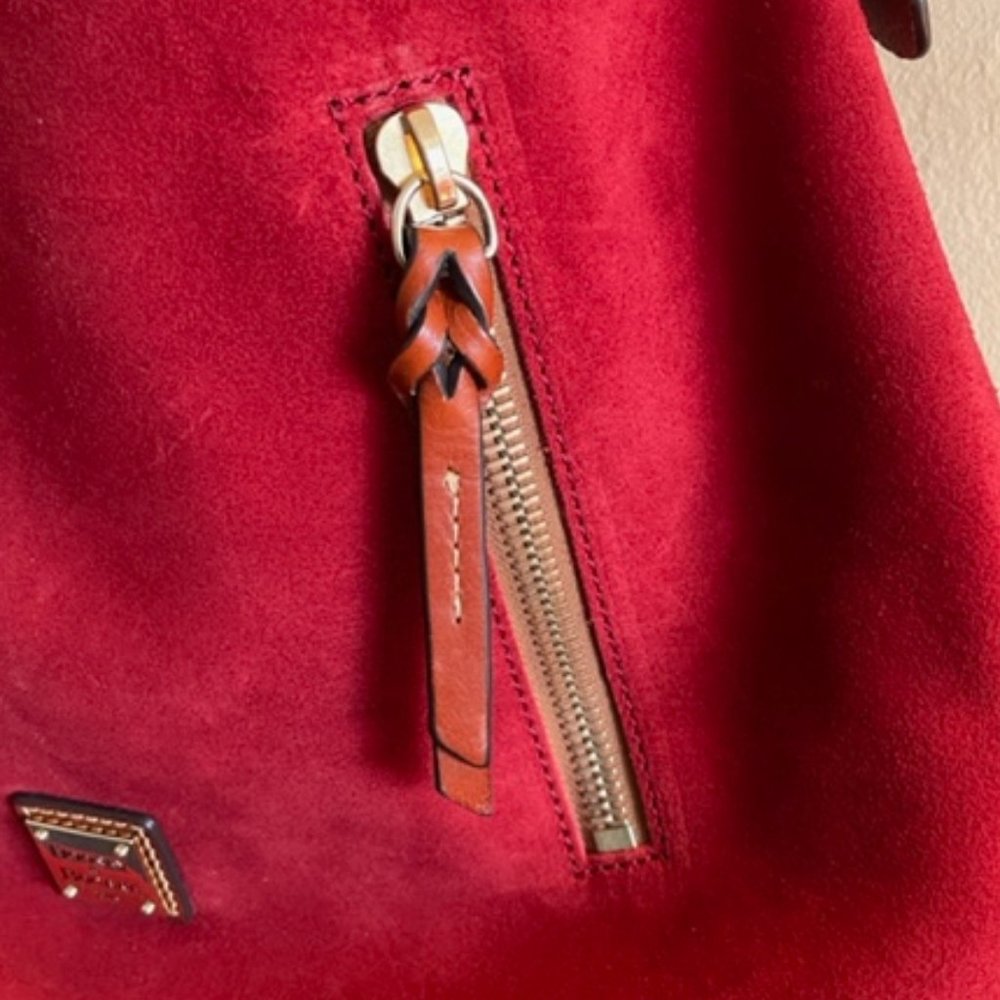 NWOT Dooney & Bourke - Red Suede Cooper Hobo - Picture 5 of 6